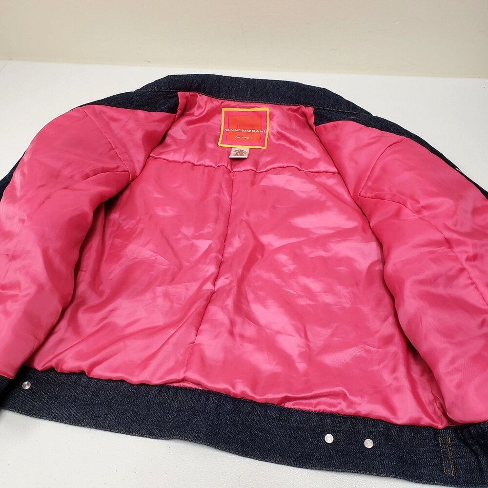 Isaac Mizrahi for Target Womens Denim Jacket Pink Lining Size L - Picture 4 of 9